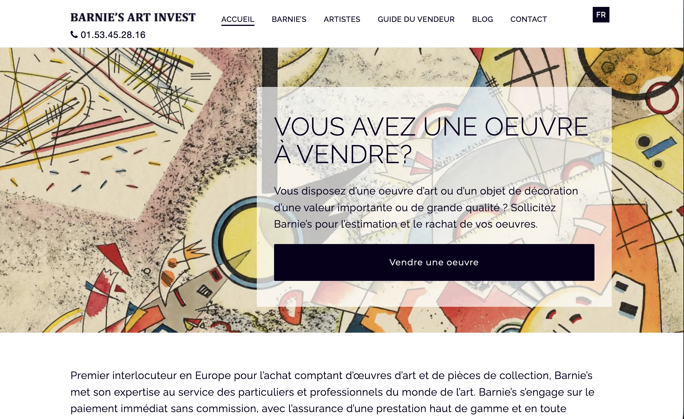 Aperçu — Barnie's Art Invest — expertise et rachat d'œuvres d'art