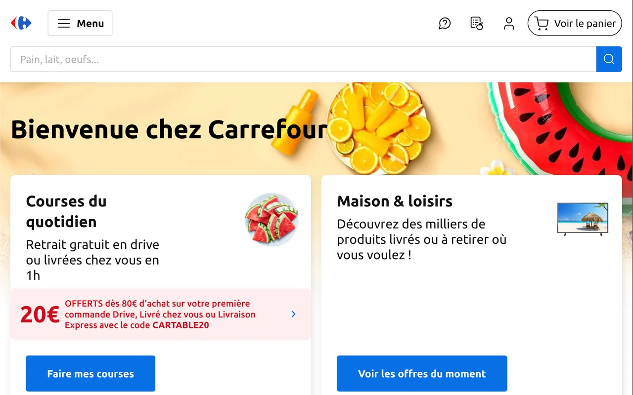 Aperçu — Carrefour.fr — Panier et paiement