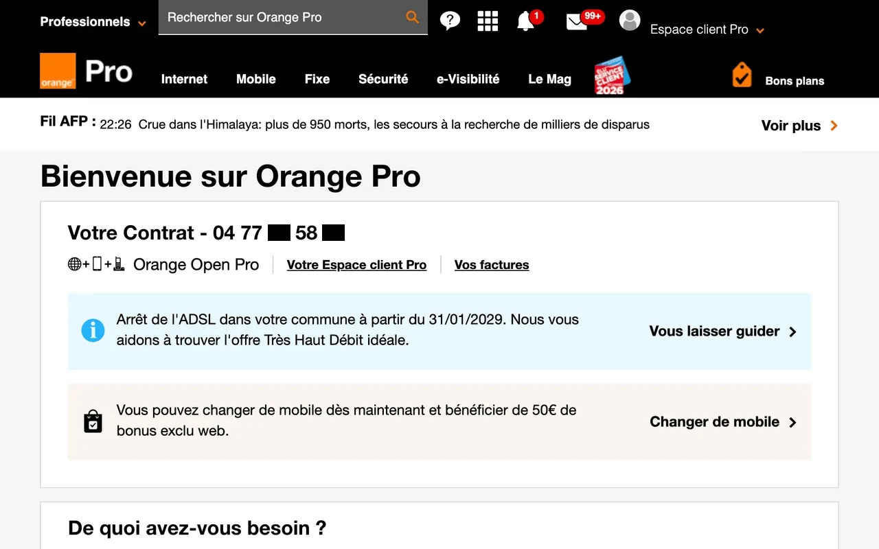 Aperçu — Orange — Accueils digitaux Pro & éléments communs